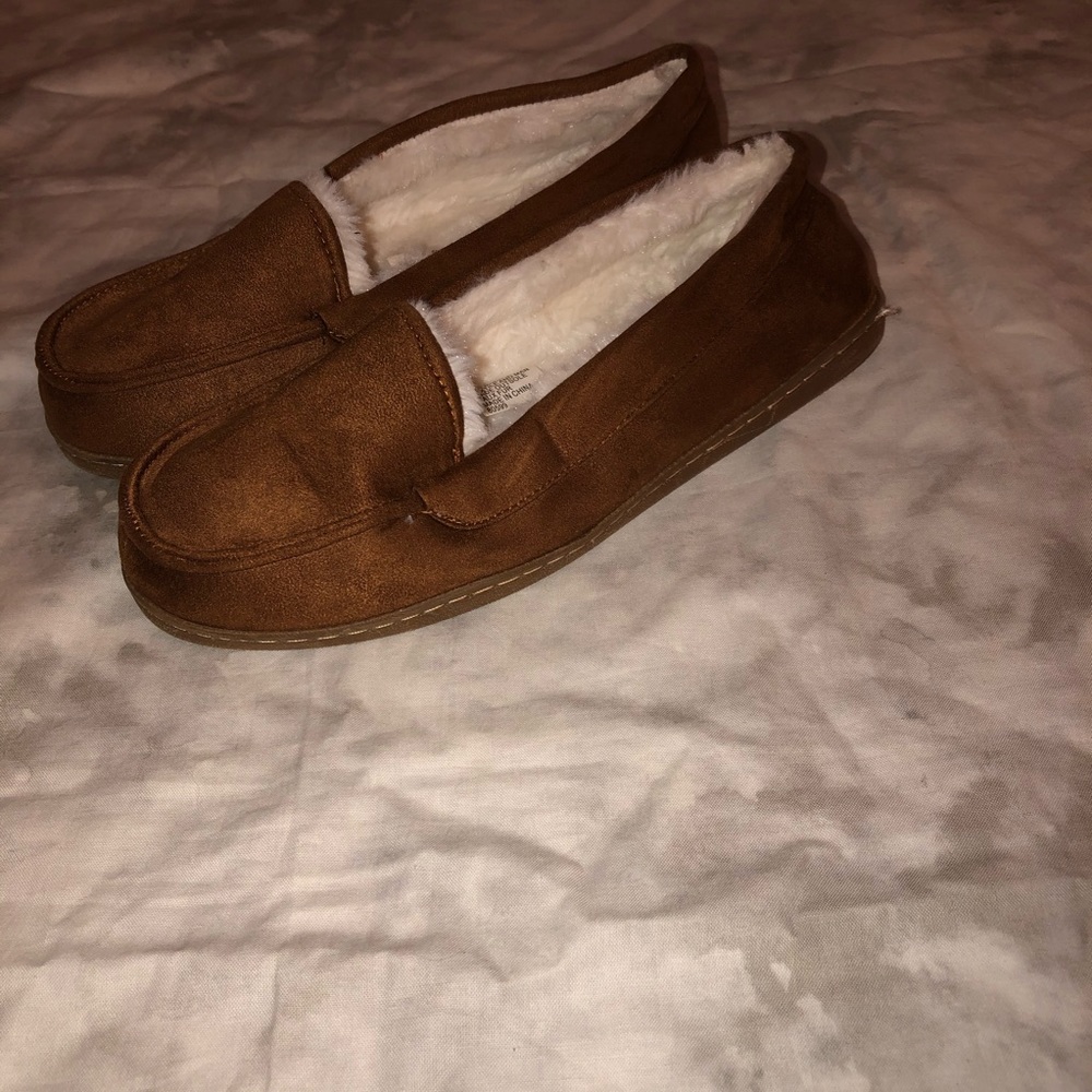 Saks Fifth Avenue Fur Lined Slippers